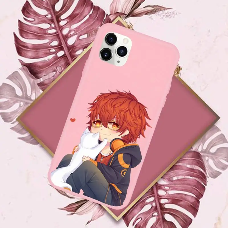 

707 Mystic Messenger Anime Phone Case Pink Candy Color for iPhone 11 12 mini pro XS MAX 8 7 6 6S Plus X SE 2020 XR