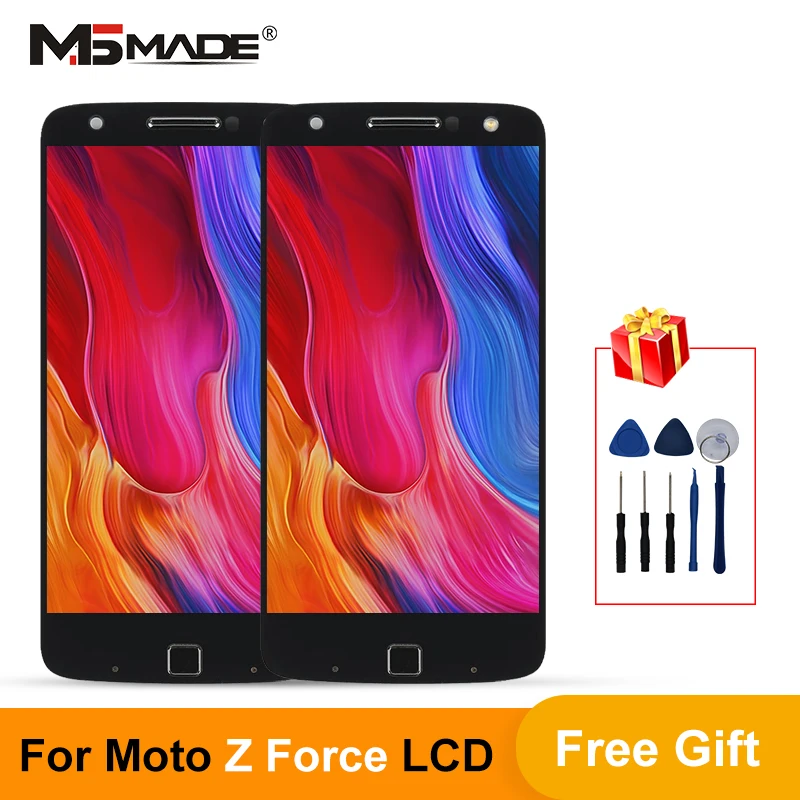 5 ''для Motorola Moto Z Force Droid XT1650 ЖК дисплей сенсорный экран дигитайзер Запасные
