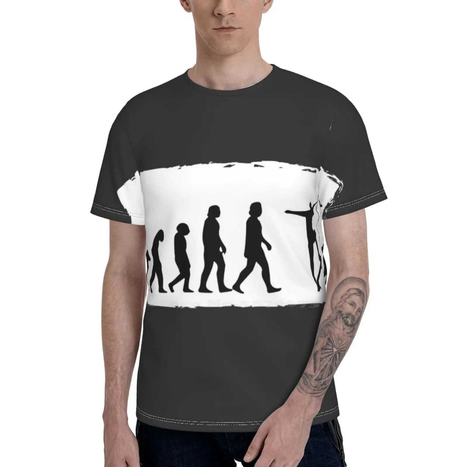 

От человека до скейтборда, эволюция, новая мода, 3D Печатные футболки, уличная одежда, Эволюция человека, скейтборд, скейтборд