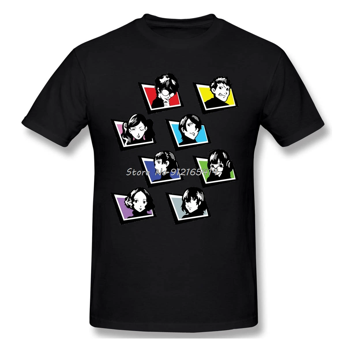 Мужская хлопковая футболка с рисунком иконы в стиле аниме | одежда