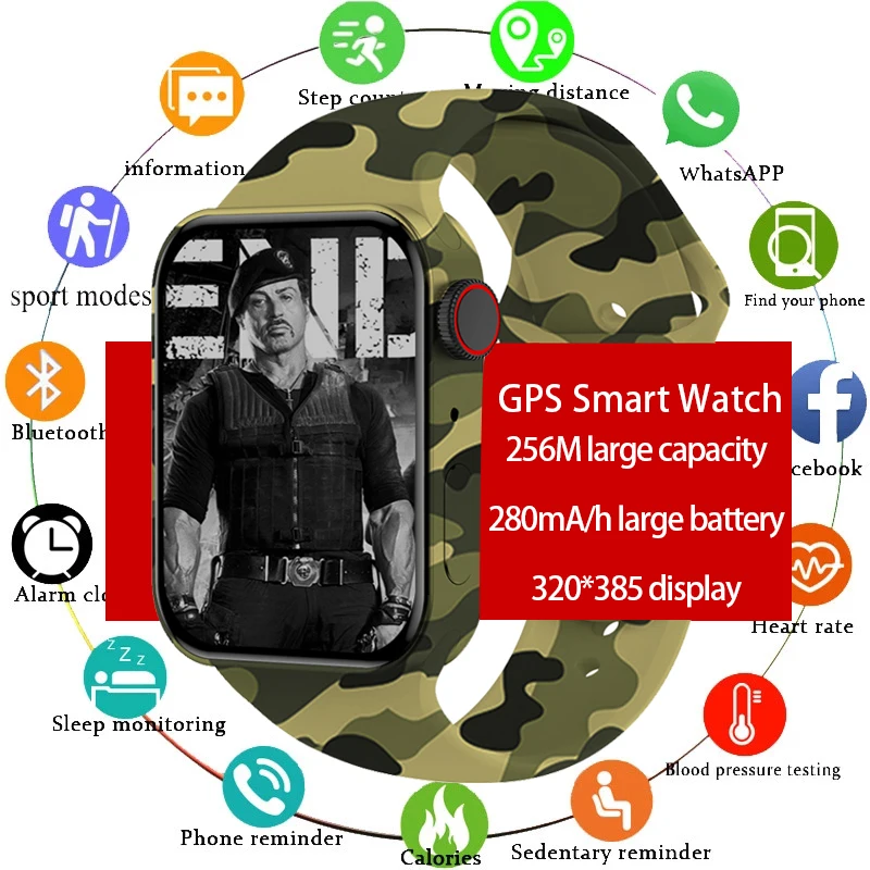 Смарт-часы GEJIAN унисекс спортивные водонепроницаемые IP68 GPS для Android Ios Xiaomi |