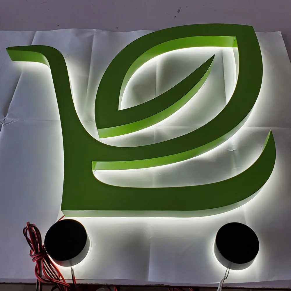 waterproof led alphabet letter sign LED 3d light signage led halo lit letters for advertising signs