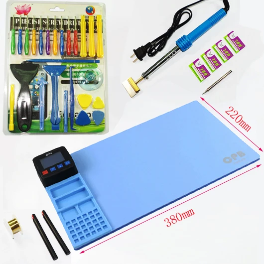 Набор инструментов для открытия и ремонта 34in1 + нагревательная станция 220 В