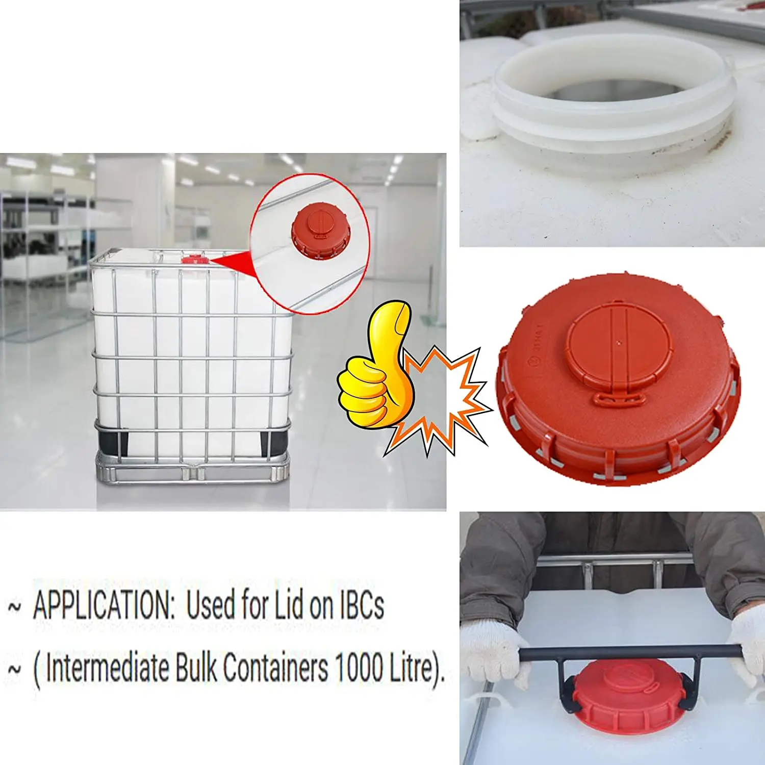 (Упаковка из 2) крышки резервуара для галлонов IBC высокой мощности/крышка Tote