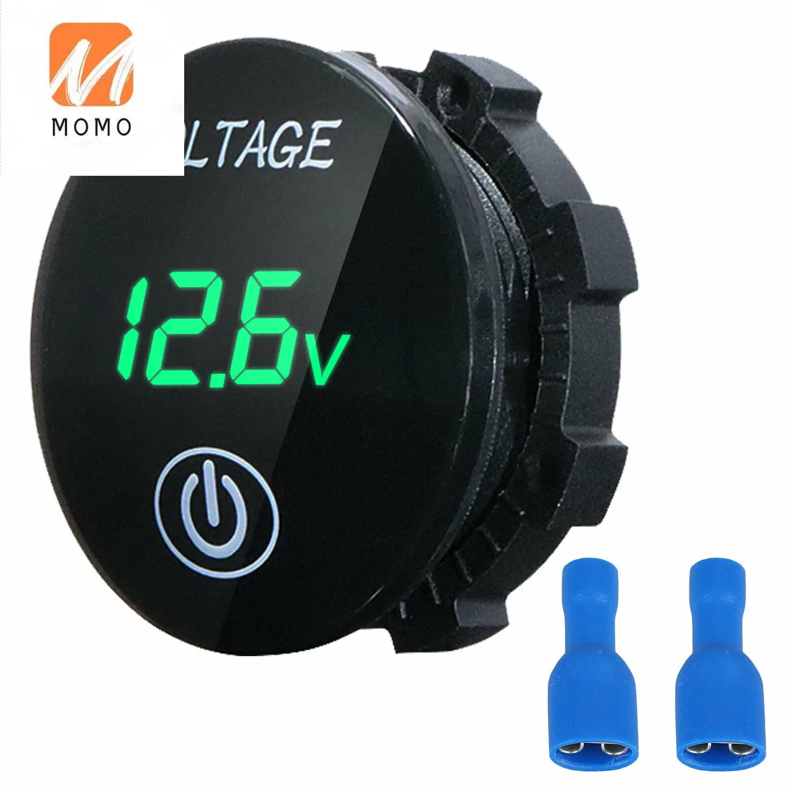 

DC 5V-48V LED Panel Digital mini round led voltmeter with Touch ON OFF Switch