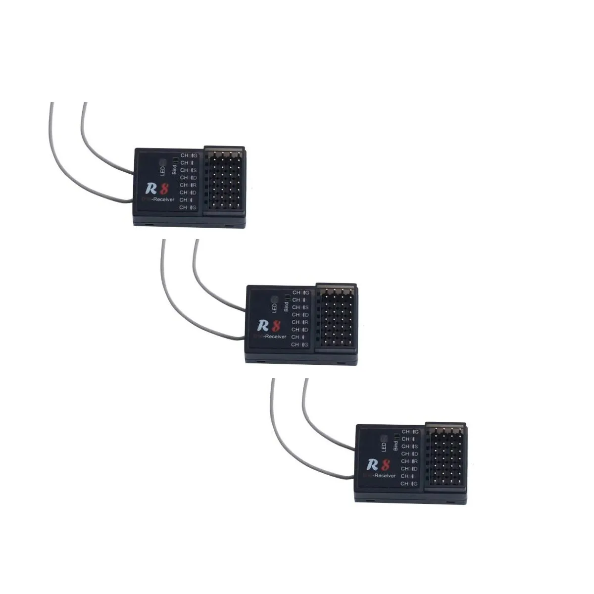 3pcs R8 Receiver Перемычка R8 R1 Plus R1F приемник 16CH Sbus для Frsky T16 Pro plus D16 D8 режим радиоуправления R8 только для PIX PX4 APM управление полетом - Color: 3pcs R8 Receiver