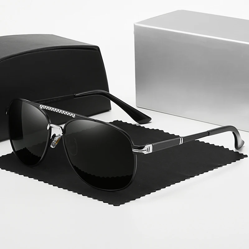 

2021 Brand Pilot Sunglasses Men Polarized UV400 Anti Glare Mirror Mercede 753 Metal Vintage Male Driving Fishing Oculos De Sol