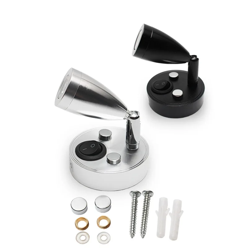 Спальня лампа 3 Вт Настенный светильник спальня с выключателем и USB штепсельной