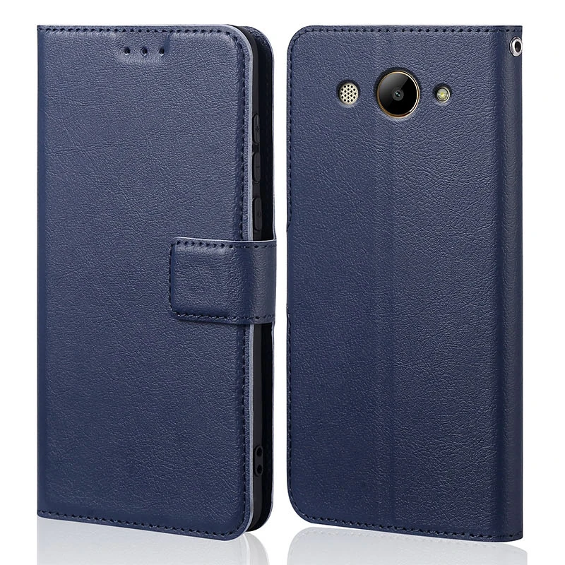 Силиконовый кожаный чехол-книжка для Huawei Y3 2017 чехол MT6737M | Мобильные телефоны и