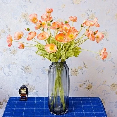 

Simulation Plant, 4 Poppies, Anniversary, Banquet, Wedding Background, DIY Indoor Home Furnishing, Creativity,Decorative Flowers