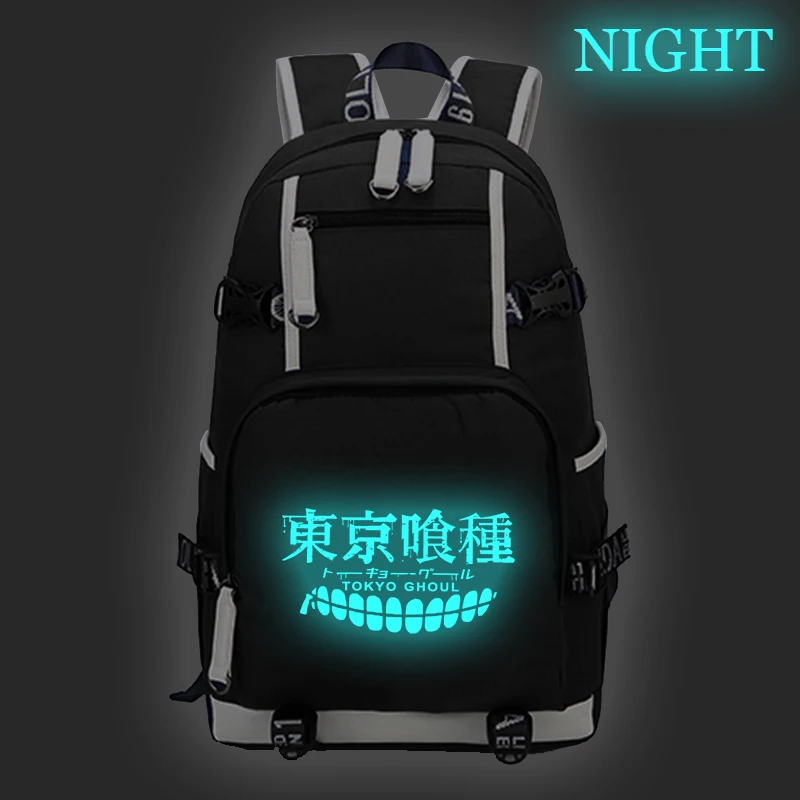 Аниме Токийский Гуль рюкзак с отражающими вставками для маленьких мальчиков и