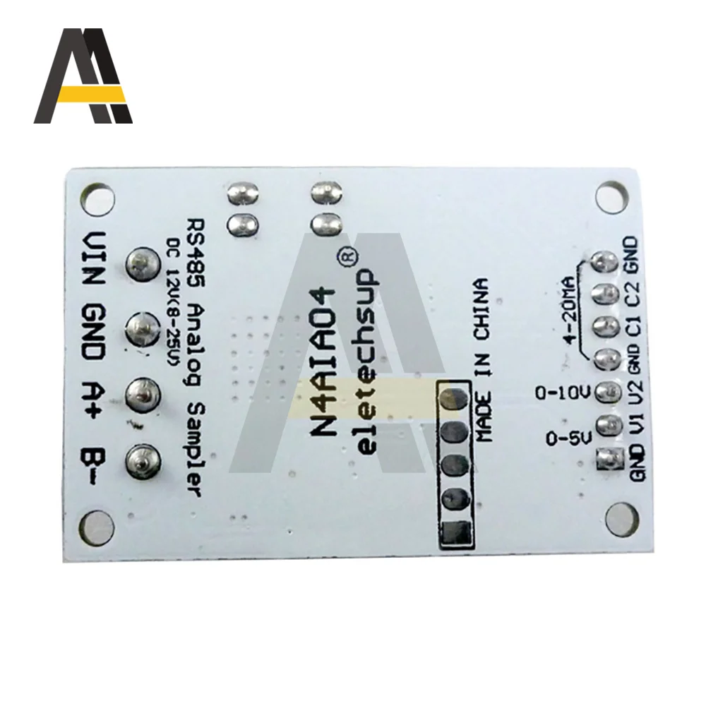 Модуль сбора сигнала напряжения RS485 Modbus RTU 4-канальная плата ADC для передатчика