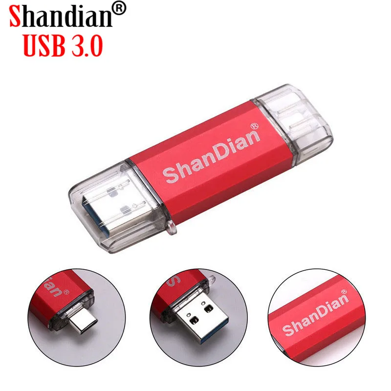 SHANDIAN USB 3 1 Type-C usb флэш-накопитель 0 64 Гб металлический пользовательский с логотипом