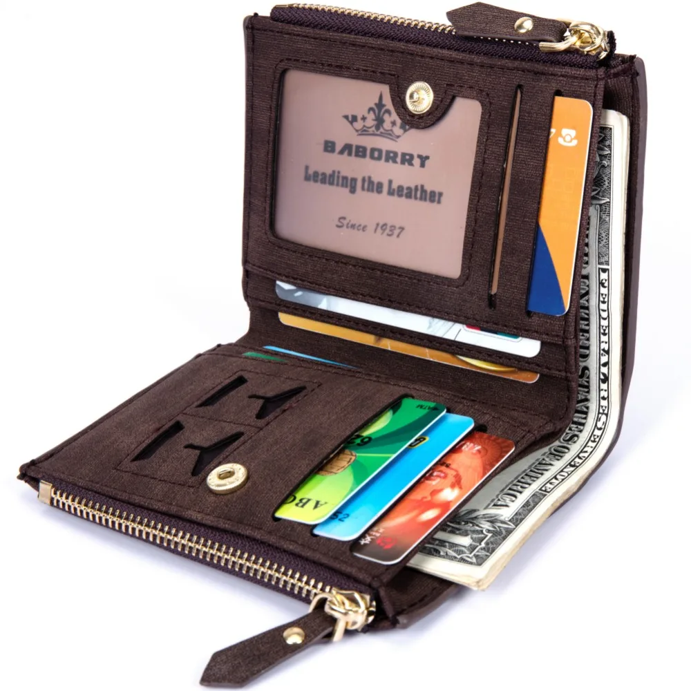 

Wallet RFID Theft Protect Coin Bag Zipper Purse Wallets for Men with Zippers Magic Wallet Luxury men's Purses And Wallets