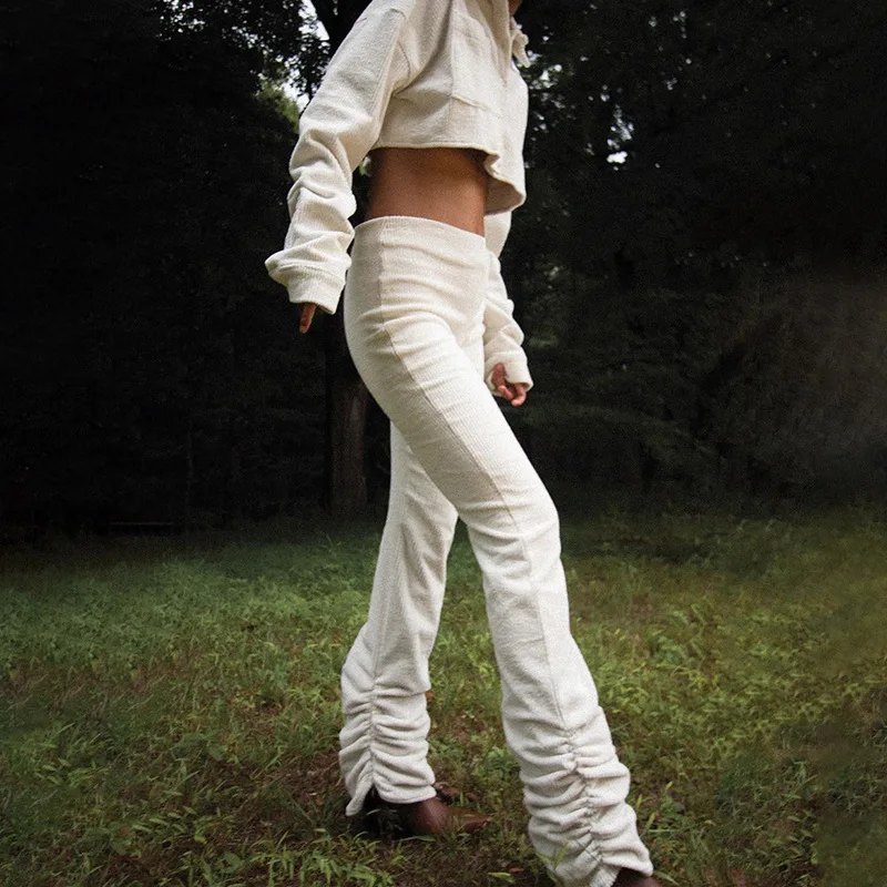 

Женские свободные брюки SWEETKAMAsolid Piled, повседневные свободные брюки с высокой талией