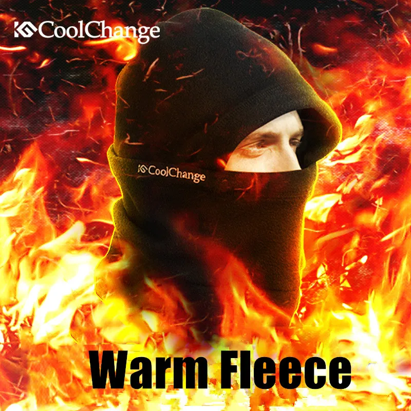 CoolChang Мужская и женская теплая зимняя маска для лица велосипедная шапка