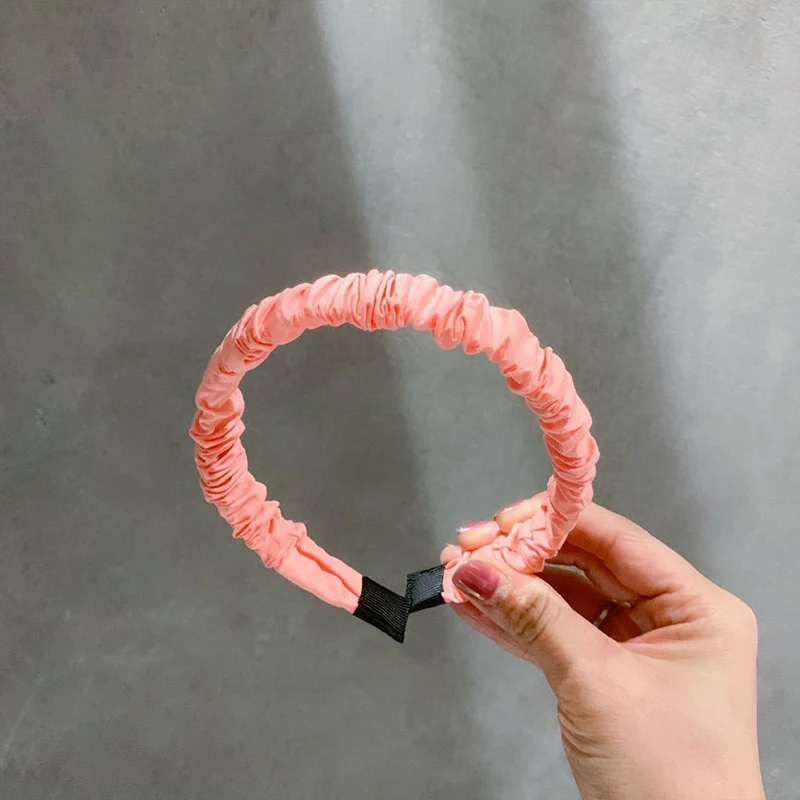 Модные тканевые резинки для волос ярких цветов женские простая лента