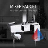 shower faucet 3 functions shower mixer wall mounted bathtub mixing valve faucet mixer tap bathroom mixer tap chrome finished