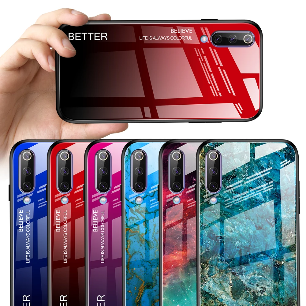 Чехол для телефона из закаленного стекла с градиентом Xiaomi Mi 9 Lite Se Cc9 Cc9e A3 чехол Ksiomi