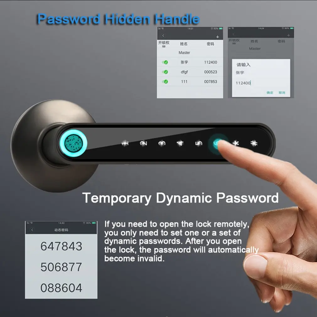 

Spherical Smart Lock Fingerprint Door Lock Smart Wireless Password Handle Lock APP Unlock Keyless Entry Home decor