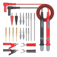 22 pieces digital multimeter test leads pen universal cable probes set 1 pair 20a ac dc pin alligator clip wire tips meter tools