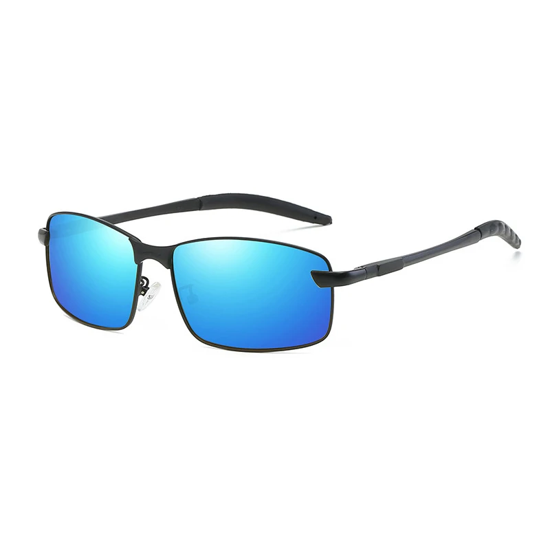 C25 black blue Классические поляризационные спортивные солнцезащитные очки для мужчин и женщин стильные прямоугольные брендовые дизайнерские солнцезащитные очки для вождения на открытом воздухе с защитой от ультрафиолета - Цвет линз: C25 black blue