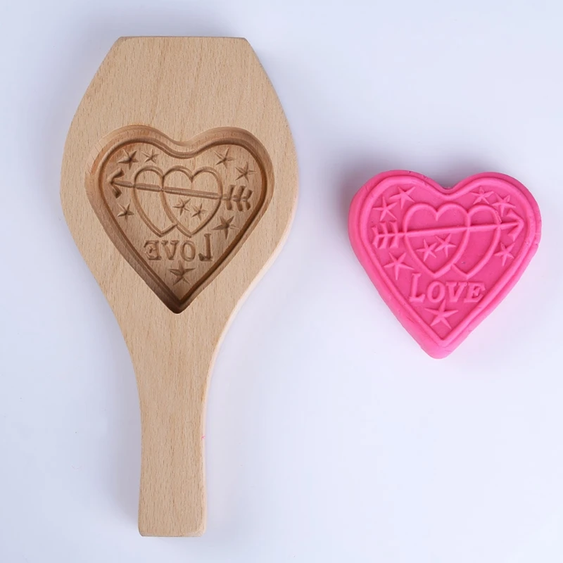 

H7EA Wooden Moon Cake Wooden Baking Mold Exquisite Pattern Chinese Traditional Mid-autumn Festival Moon Cake Mold Muffin Gift