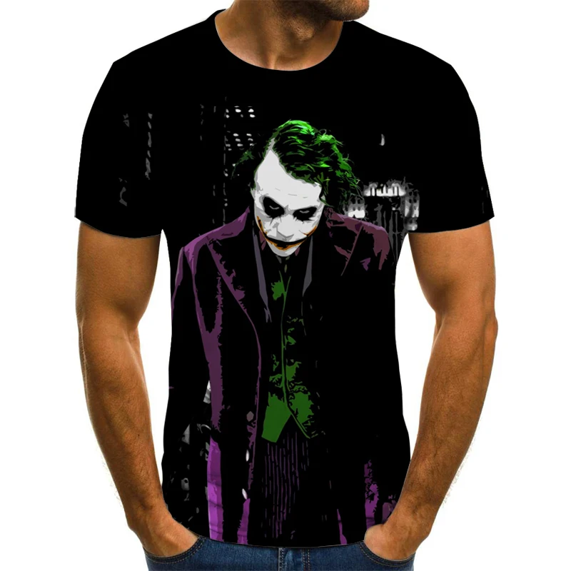 

2020 Hot 3D Funny Clown Graphic Print T-shirt New Streetwear Men/Women Short Sleeve Hip Hop Harajuku Tee Top Fun 3DT Shirt