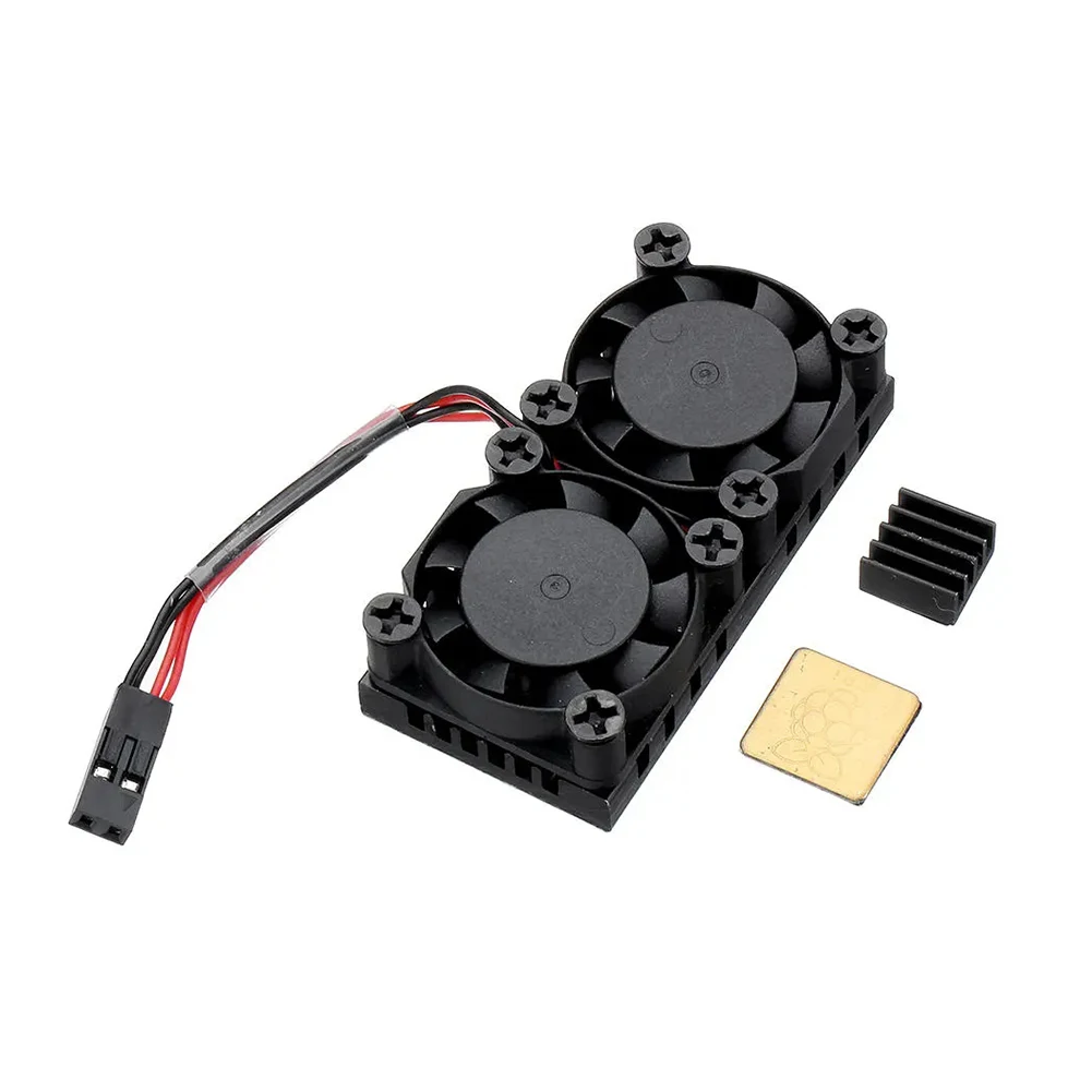 

Dual Fan with Heatsink Cooling Fan Kit for Raspberry Pi 3 Model B+ Computer Accessories