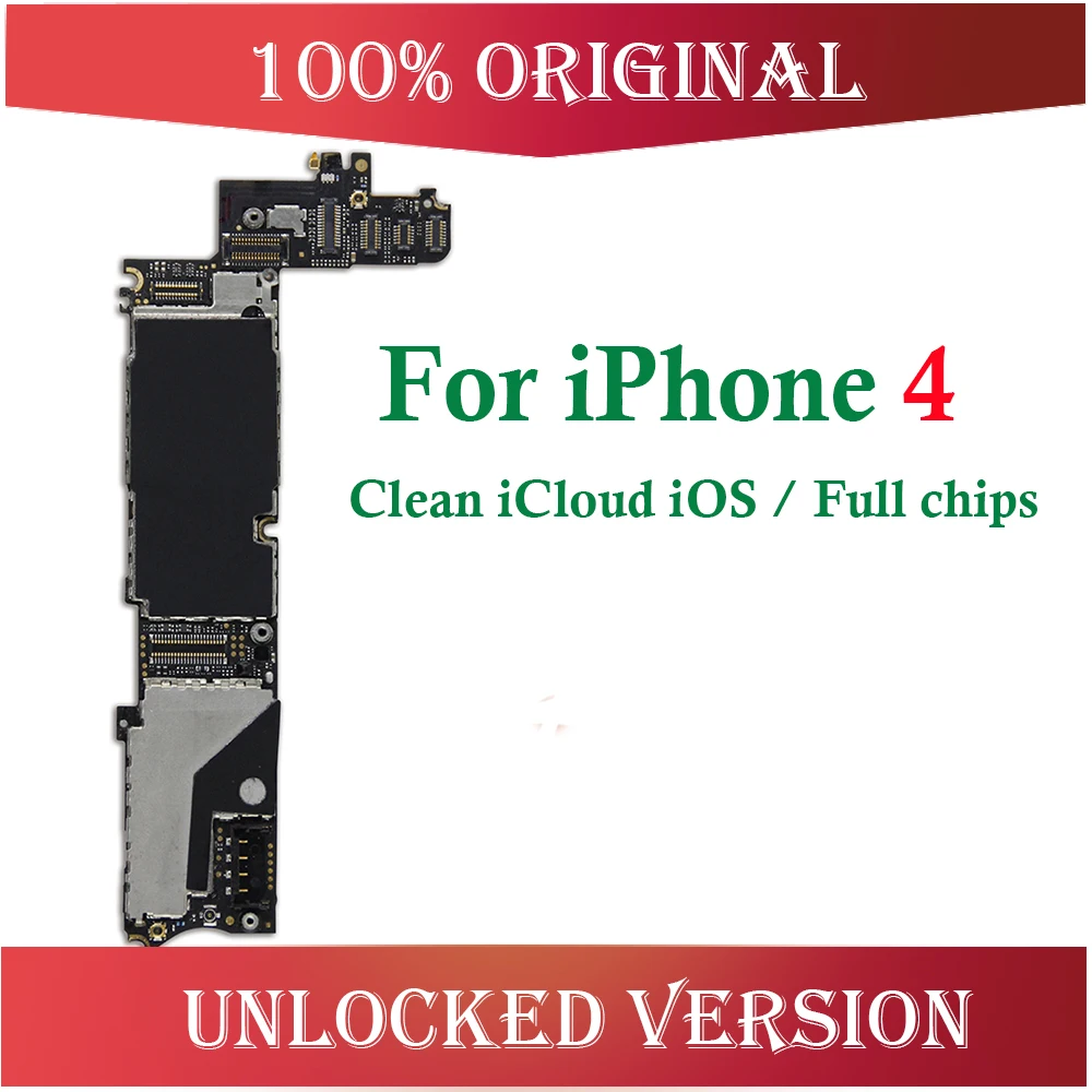 8 ГБ/16 ГБ/32 ГБ для iphone 4 4g материнская плата, оригинальная разблокированная и хорошее качество для iphone 4 материнская плата с чипами