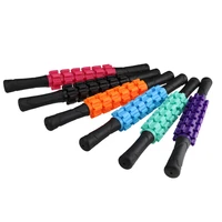 yoga massage roller stick trigger point 6 wheels body massager anti cellulite slimming muscle roller relieve stress relax tool