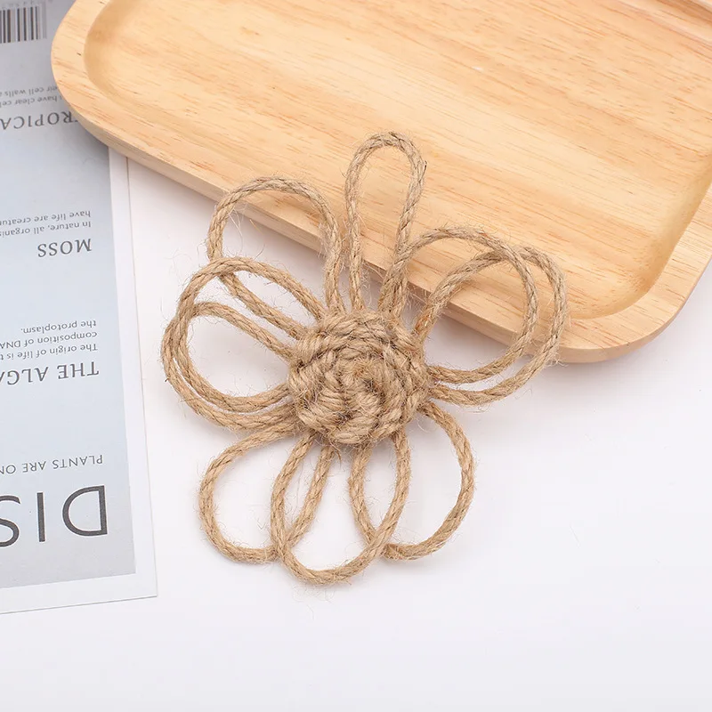 High quality 1-5pcs/lot Burlap lace ribbon pure processing flower DIY jewelry linen trims Christmas gift decoration | Дом и сад