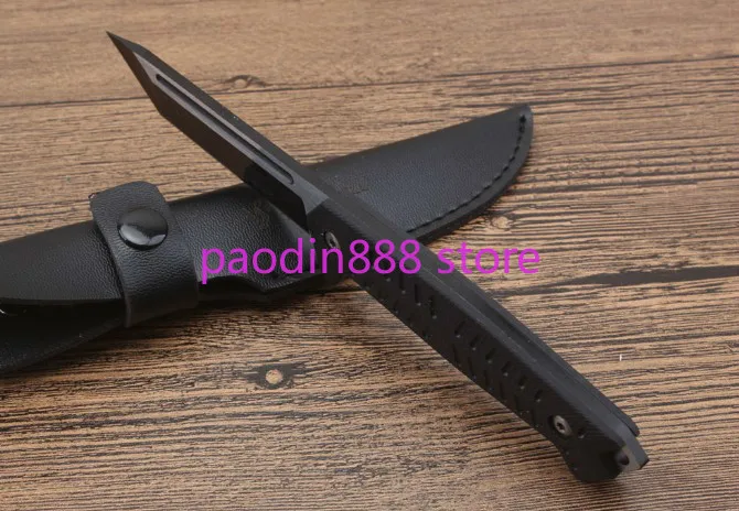 Прямой нож с черным орлом 440C фиксированное лезвие тактические уличные ножи для