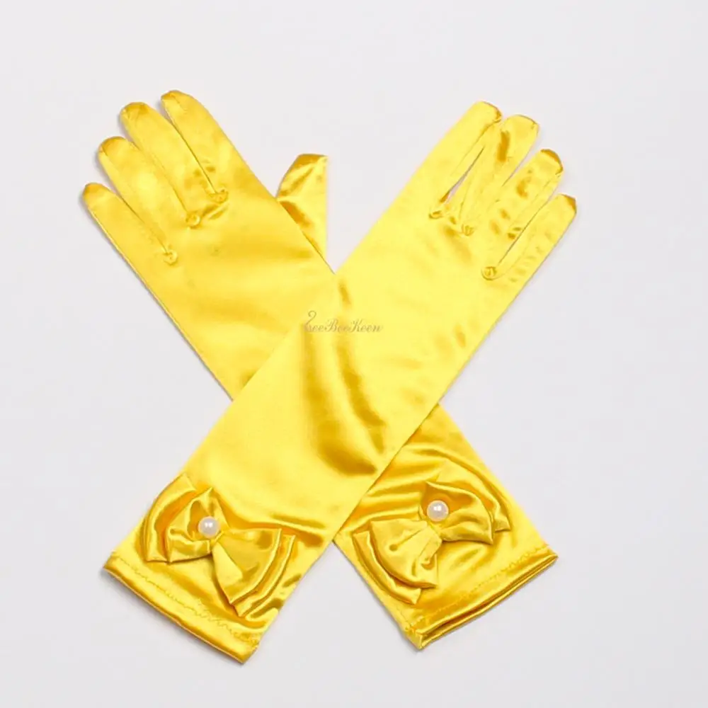 Девочки Эльза Анна косплей перчатки Детские Зимние Синие/розовые/фиолетовые