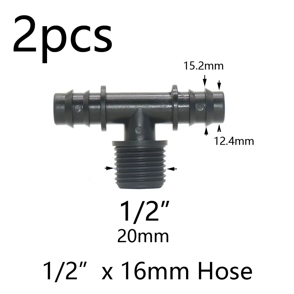 

WYZXM Тройник для капельного орошения 1/2"-3/4" для труб 16/20/25 мм