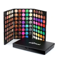 120 colorsset colorful professional makeup eyeshadow pallete mixed color waterproof natural eye shadow 7pcs soft hair brushes