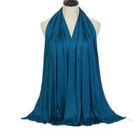 h801 plain soft cotton jersey muslim long scarf modal headscarf islamic hijab shawl arabic rectangular headwrap