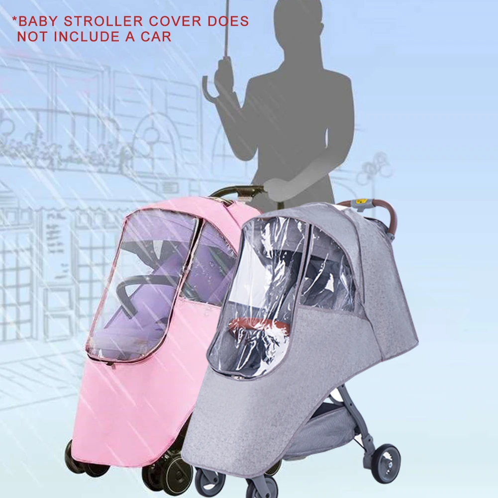 Универсальная коляска дождевик защита от ветра и пыли для малышей