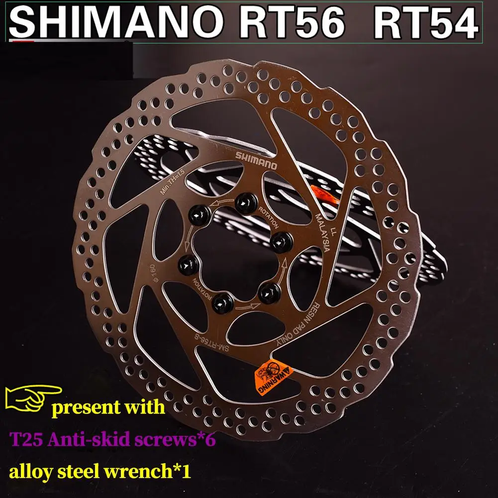 Kuulee SHIMANO дисковый тормозной ротор RT54 RT56 Центральный замок костюм XT SLX DEORE 160 мм 180 мм Велосипедный тормозной диск