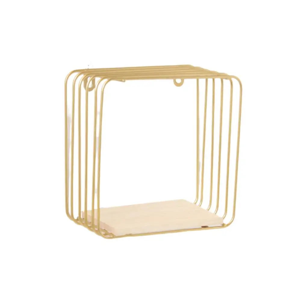 Деревянная железная настенная полка стеллаж для хранения металлическая