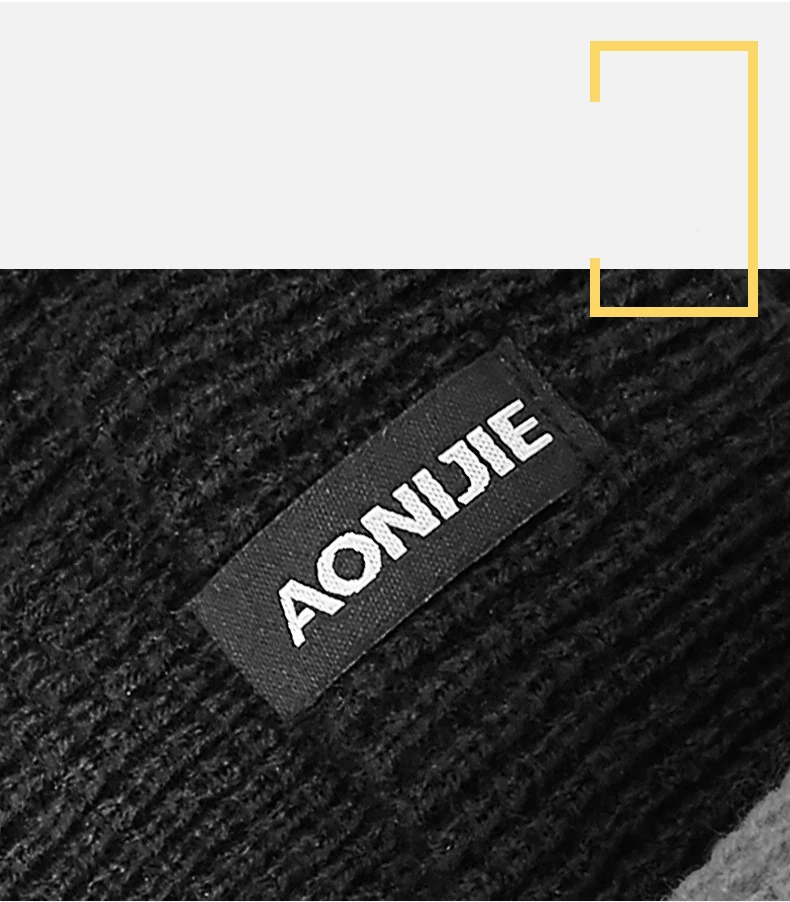 AONIJIE зимняя ветрозащитная Толстая теплая шапка для бега, зимние вязаные шапки, шапка для сноубординга, лыжного бега, шапка для спорта на открытом воздухе