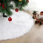 Рождественский ковер, однотонный коврик для рождественской елки на новый год, украшения для вечерние, ковер для сиденья