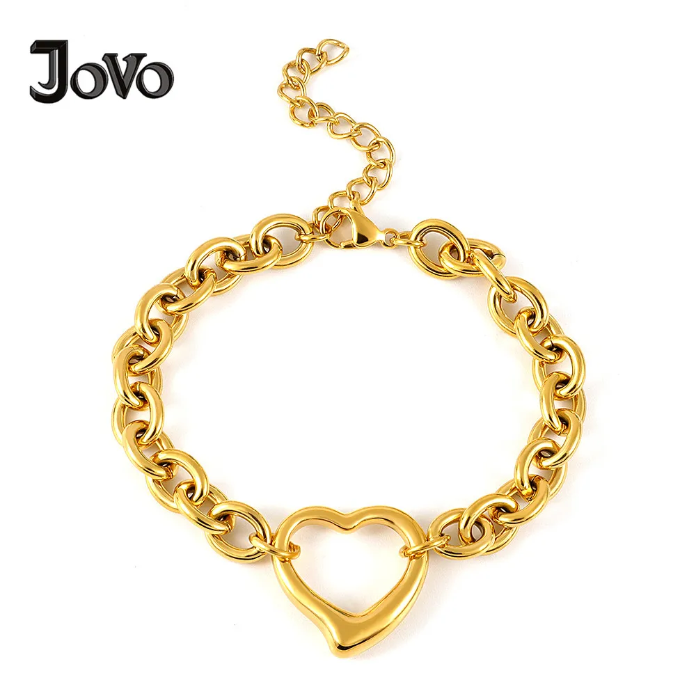 JOVO LOVE браслет цепочка из нержавеющей стали винтажный розовое золото сталь