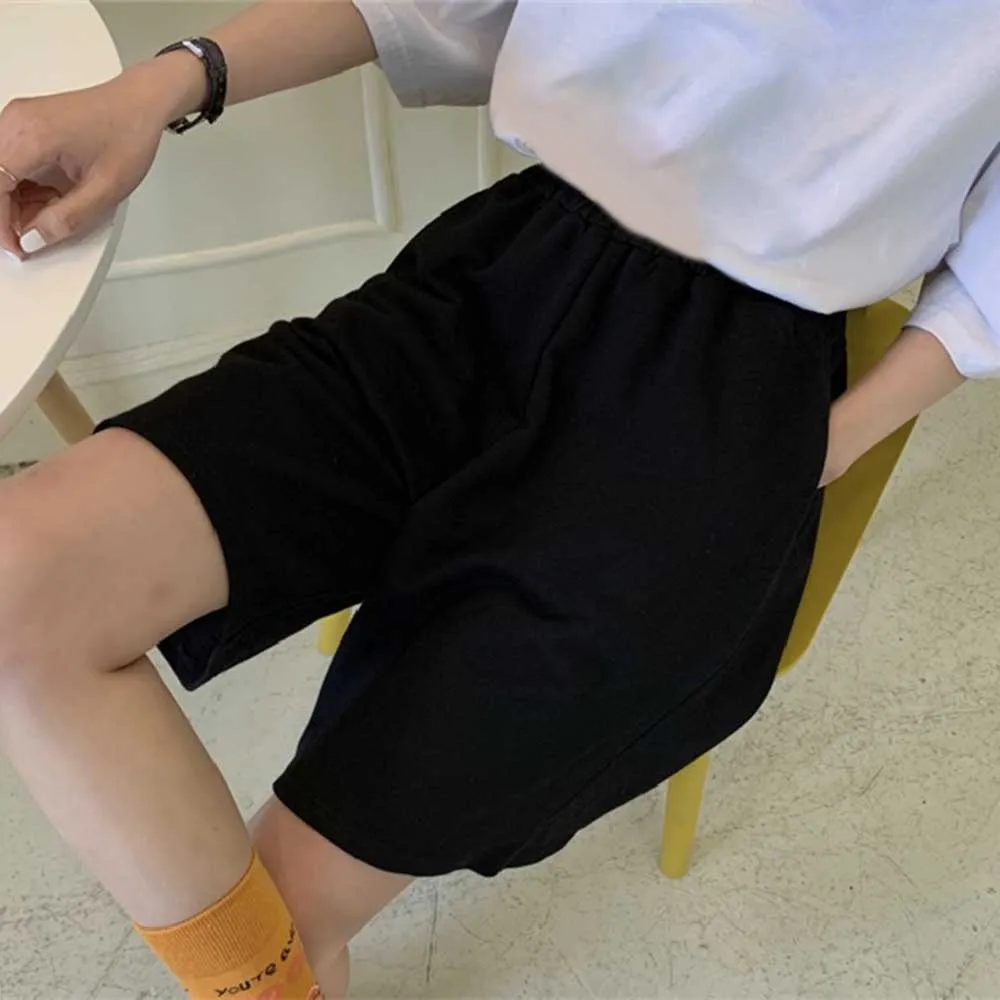 

2021 New Women's Shorts Hot Summer Wide Leg High Waist Short Pants Summer Casual Half Trousers Pocket Shorts Cotton Linen Shorts