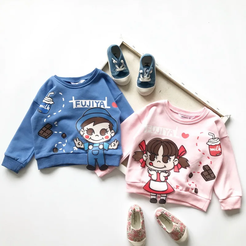 

Tonytaobaby Autumn Winter Dress New Autumn Clothing New Boys and Girls Cartoon Cute Clothing Cotton Toddler Sweatshirt