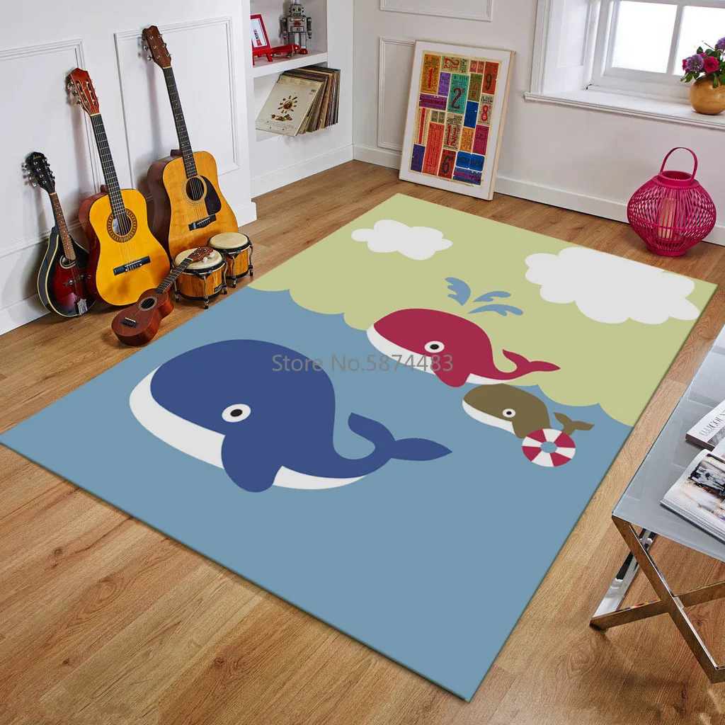 Мультяшный принт напольный коврик для ванной комнаты Противоскользящий под