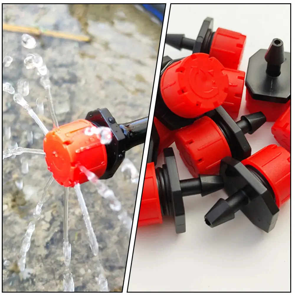 

120pcs 8 Holes Adjustable Flow Micro Nozzle Emitter Drip Irrigation Sprinkler
