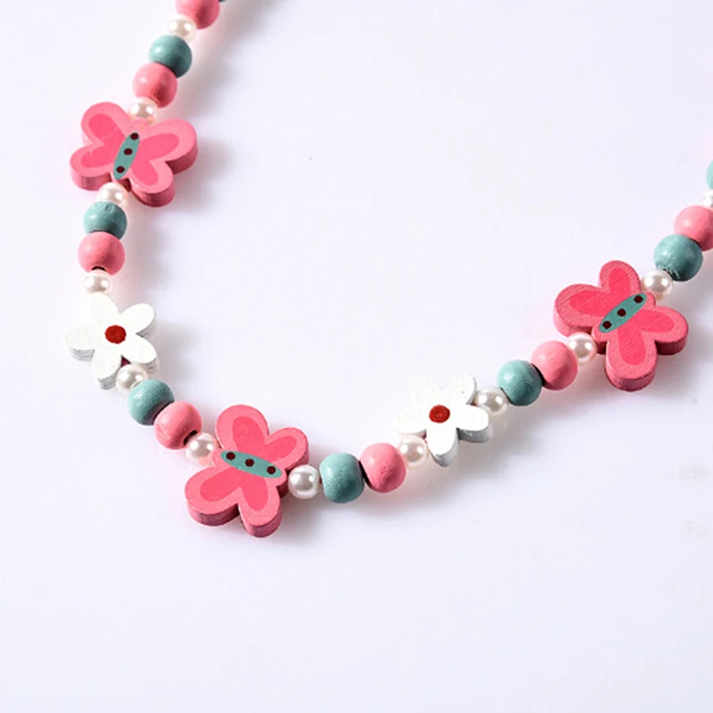 Cuentas de madera con forma de Animal de dibujos animados para ni&ntilde;o, su&eacute;ter, collar, pulsera, accesorios de joyer&iacute;a para ni&ntilde;a, regalos de cumplea&ntilde;os, novedad-5