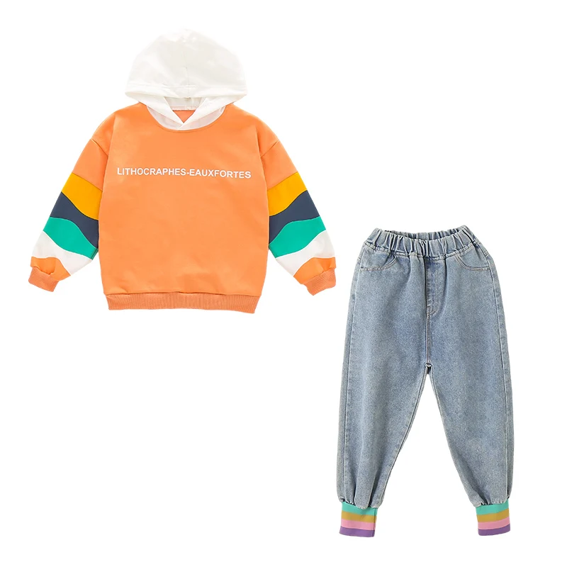 

Children's Suit Fashion Printing Spring and Autumn Clothing Hoodie + Pants Two-piece Sweatshirt Suit Boys and Girls Sportswear