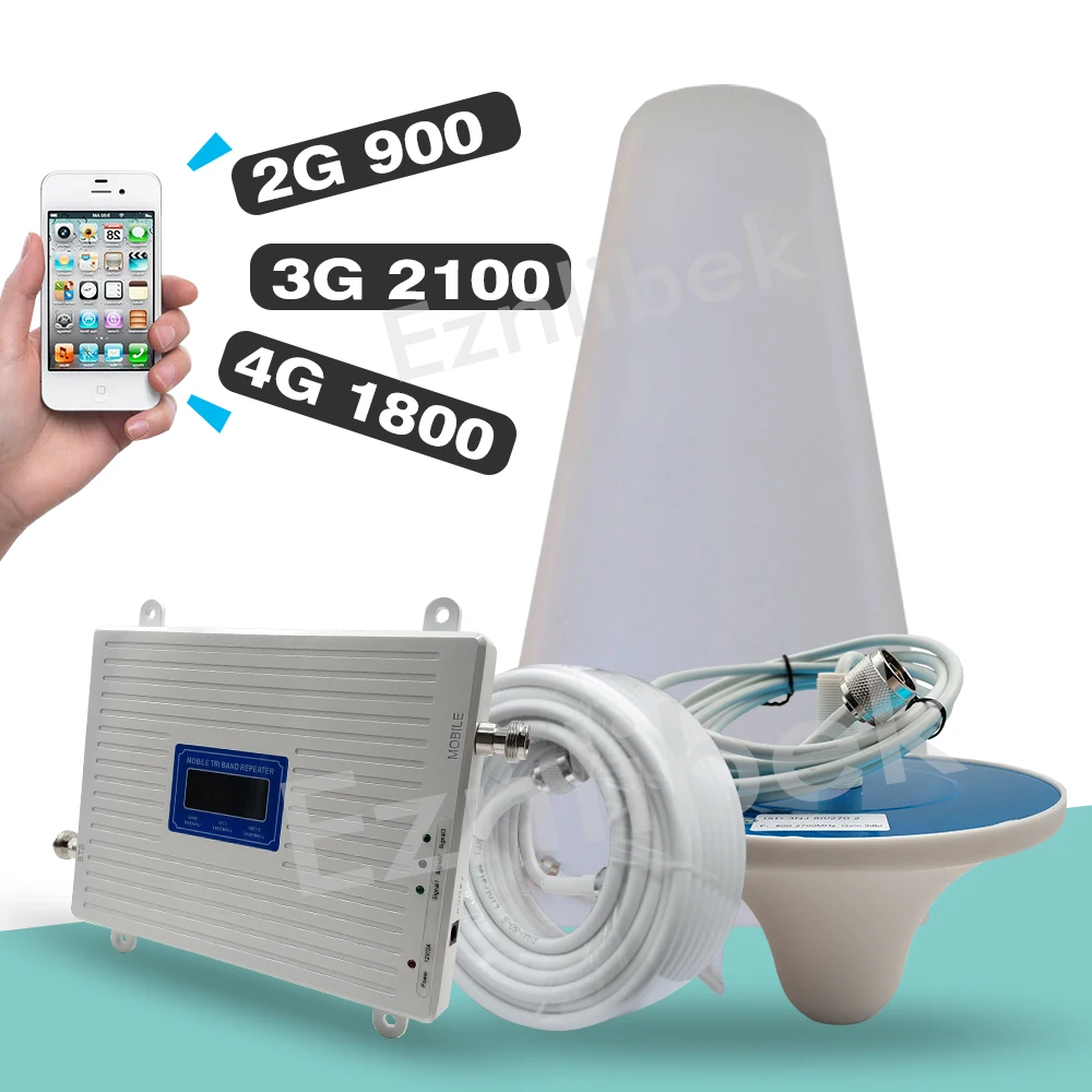 65dB получить трехдиапазонный усилитель GSM 900 + бустет DCS/LTE 1800 UMTS/WCDMA 2100 mhz